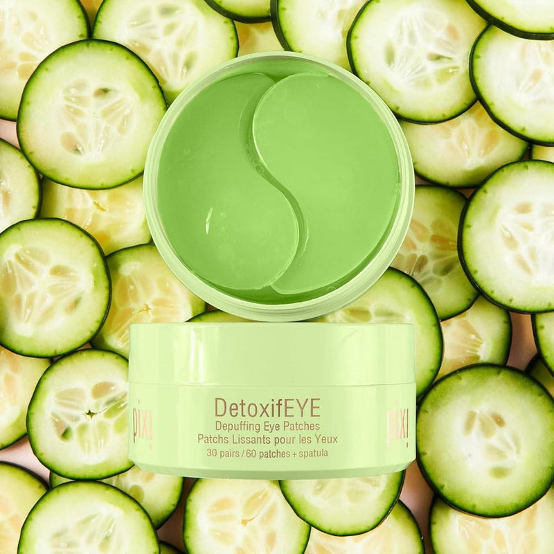 Pixi Detoxifeye Parches Hidrogel Ojos Ácido Hialurónico Y Cafeína, Pepino 60 Parches