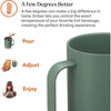Ember Taza inteligente con control de temperatura, calentador de café controlado por aplicación y recargable con pantalla LED, verde salvia
