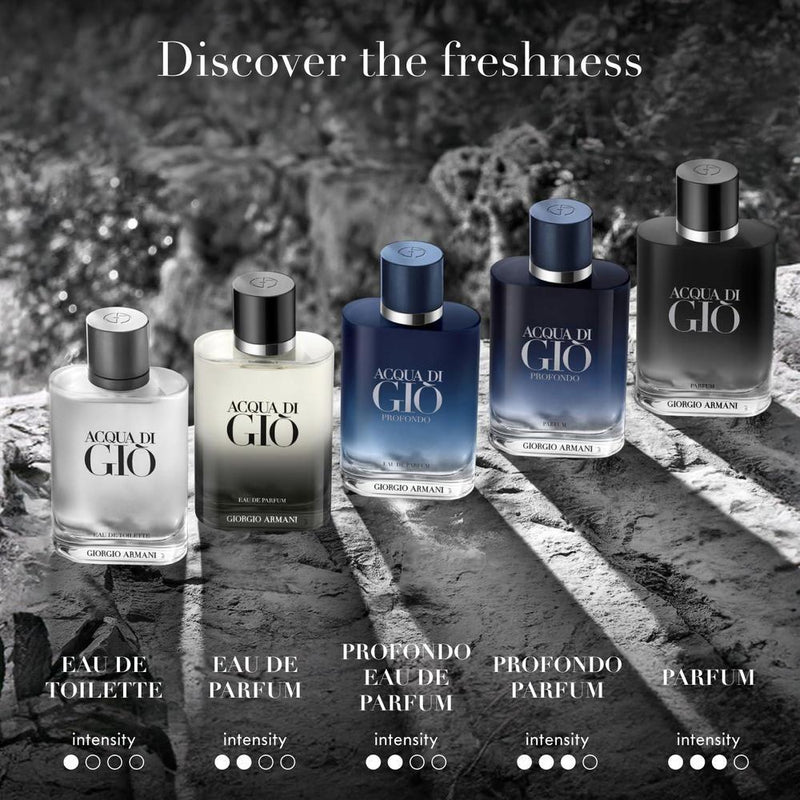 Acqua de Giò para hombre, colonia Eau de Toilette con fragancia duradera de bergamota, jazmín y almizcle