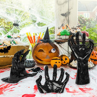 Decoraciones de Halloween, manos espeluznantes para decoraciones de pared góticas con velas, paquete de 3 piezas