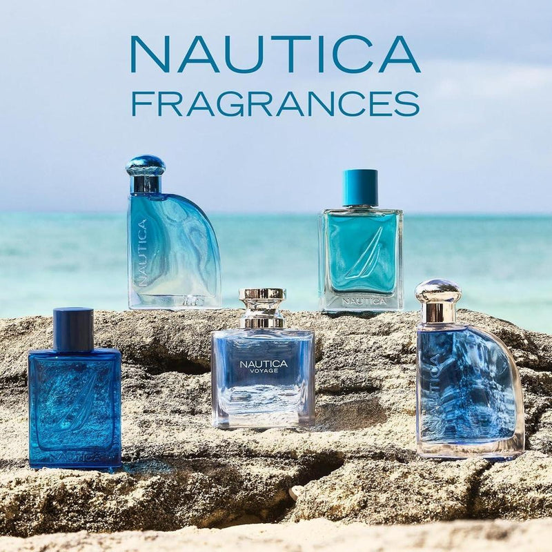 Nautica Blue Eau de Toilette, fragancia para hombre con notas de albahaca, jazmín y cedro, de larga duración para uso diario