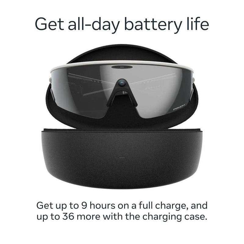 Oakley Meta Vanguard con Meta AI, audio, foto y video compatibles, color blanco, Prizm negro