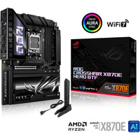 Placa base ROG Crosshair X870E Hero BTF AMD ATX, diseño conector oculto, ranura GPU alta potencia, DDR5, WiFi 7, PCIe 5.0, USB4