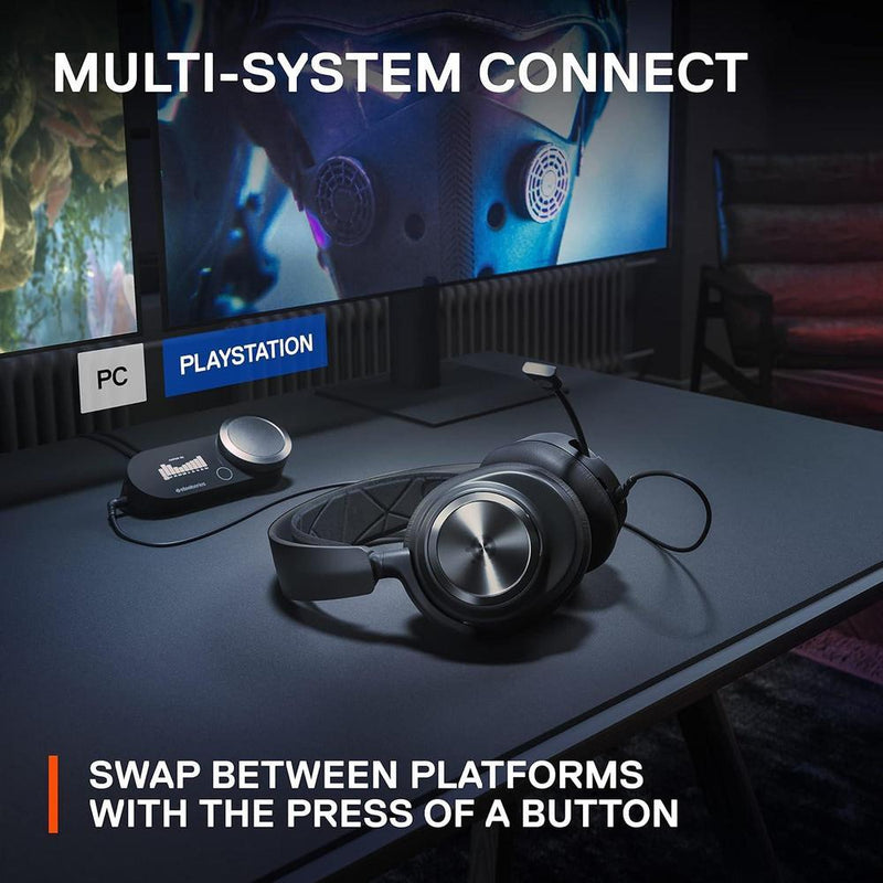 SteelSeries Arctis Nova Pro Auriculares Gaming Multi-Sistema con Audio Hi-Fi y Micrófono Retráctil para PC, PS5, PS4, Switch