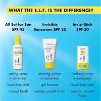 e.l.f. Invisi-Stick SPF 50 Protector Solar Transparente