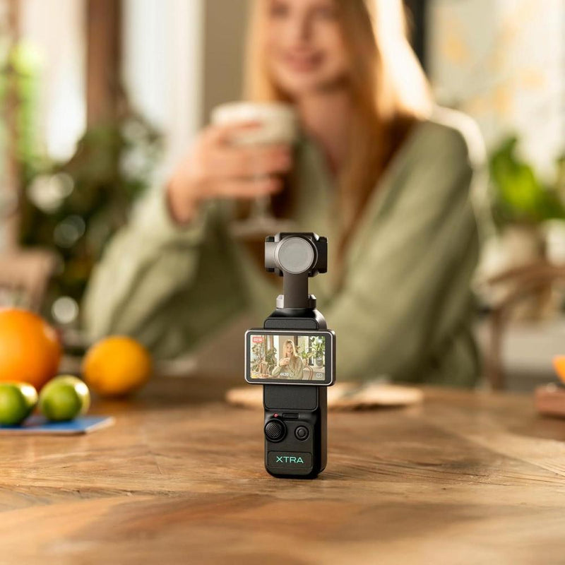 Cámara Xtra Muse para vlogging con sensor CMOS, 4K a 120fps, estabilizador de 3 ejes y seguimiento de cara/objetos