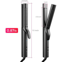 TYMO Airflow 2.0 Plancha rizadora de pelo 2 en 1 con tecnología avanzada, antienredos y 5 ajustes de temperatura, color negro