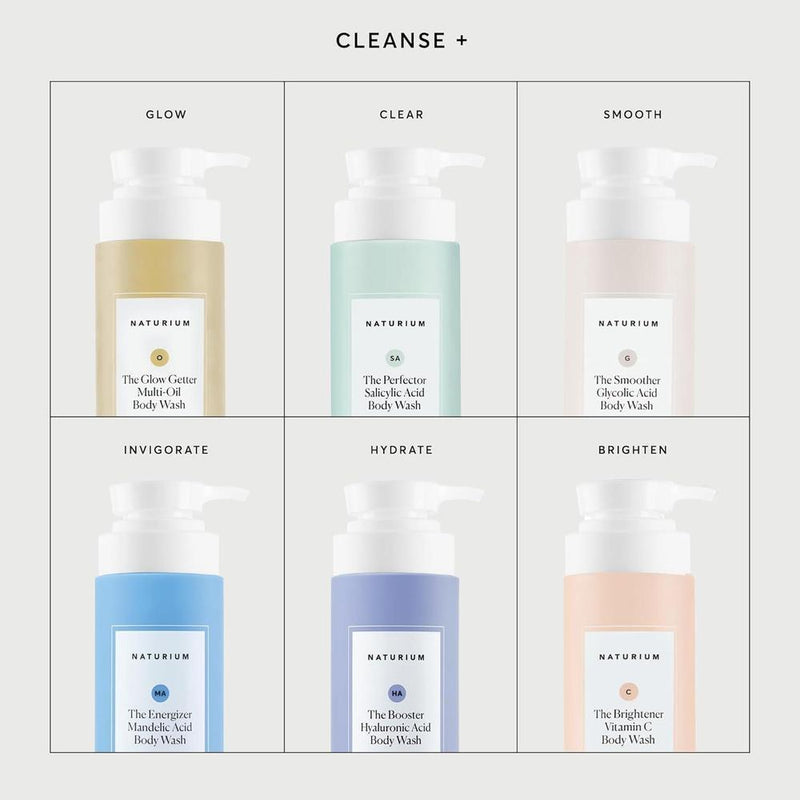 Naturium The Perfector Gel de baño con ácido salicílico y limpiador suave, ideal para purificar y suavizar la piel