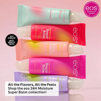 eos 24H Moisture Super Balm de Sandía y Mango para Pieles Sensibles, Mascarilla Labial Día o Noche, Paquete de 2