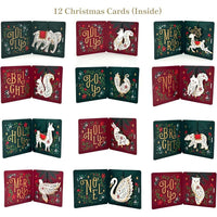 Calendario de Adviento 2025 Freshcut Paper con adornos de Navidad 3D del bosque encantado, ideal para decoración y regalos