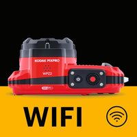 Cámara digital KODAK PIXPRO WPZ2 resistente al agua con zoom óptico 4X, pantalla LCD y video Full HD, color rojo