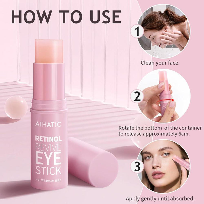 Bálsamo en Barra para Ojos con Retinol y Cafeína, Tratamiento para Piel Sensible 10g