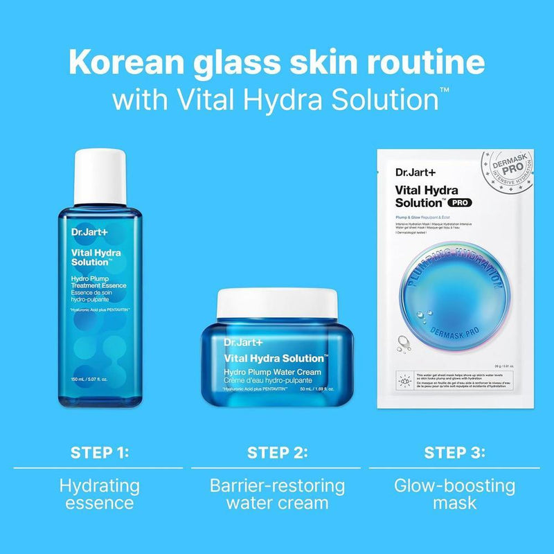 Dr.Jart+ Vital Hydra Water Cream Hidratante Facial Coreano Con Ácido Hialurónico Para Piel De Vidrio