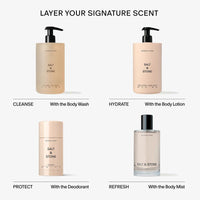 Salt & Stone Body Mist con aroma de azafrán y cedro, para cabello y cuerpo, hidratante, unisex, vegano y sin crueldad