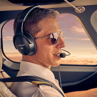 Bose Auriculares de aviación A30 con diseño cómodo, micrófono ajustable y cancelación de ruido, color negro