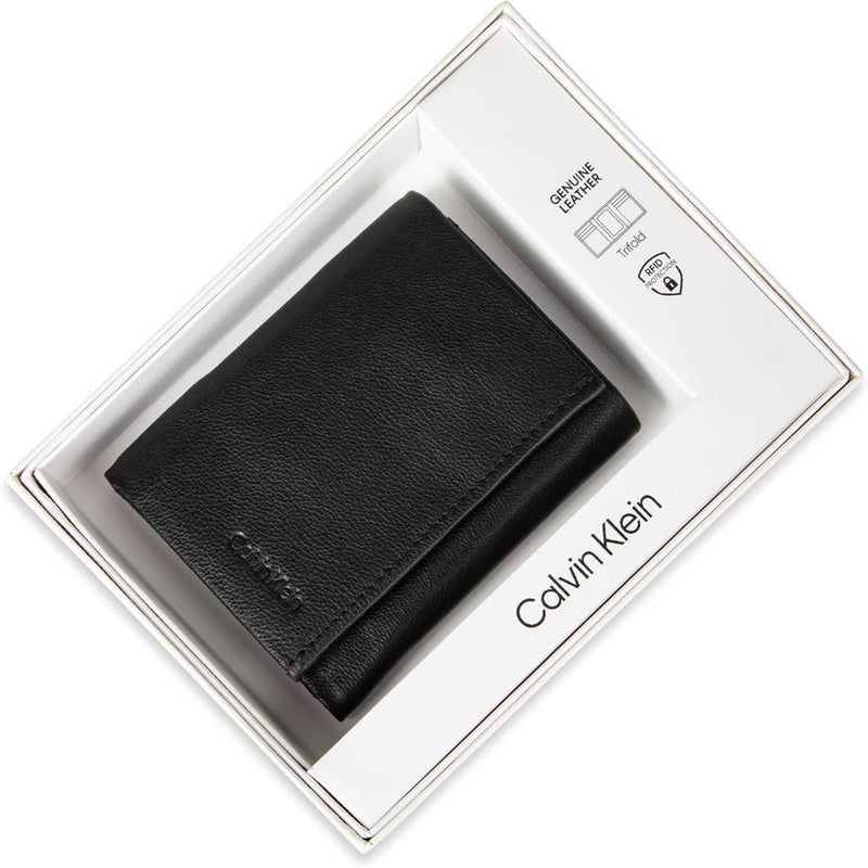 Conjunto Calvin Klein para hombres: billetera de cuero RFID y llavero, diseño moderno y funcional