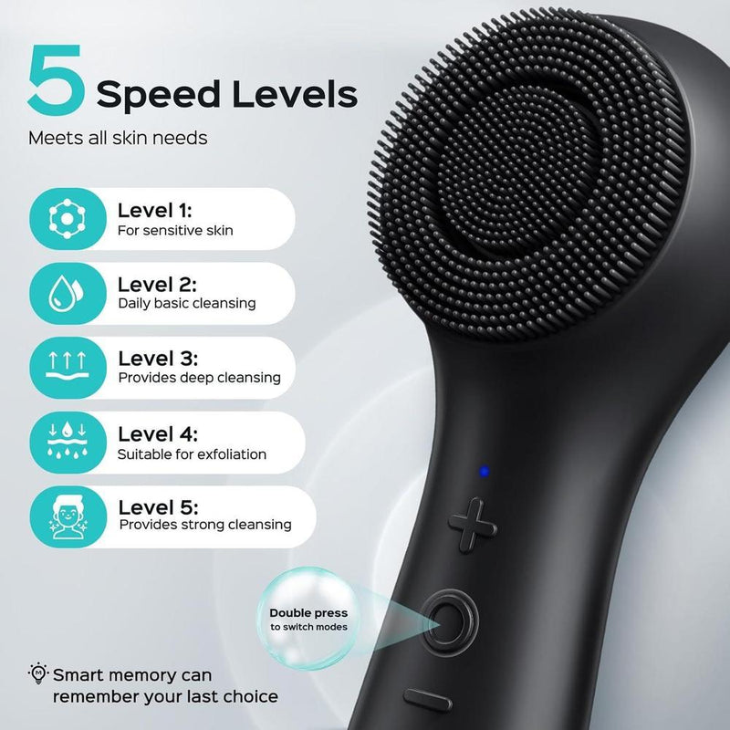 Cepillo facial COSLUS: limpieza profunda con tecnología 2 en 1 de giro y vibración, ideal para hombres y mujeres