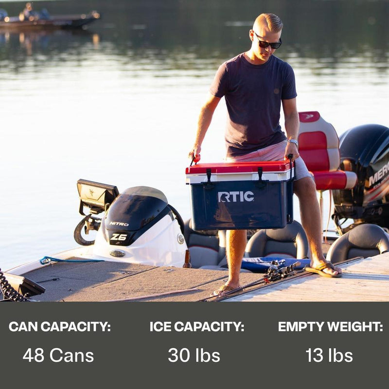 RTIC Refrigerador ultraligero de alto rendimiento para camping, playa, pesca y barbacoa, 30% más ligero que modelos tradicionales