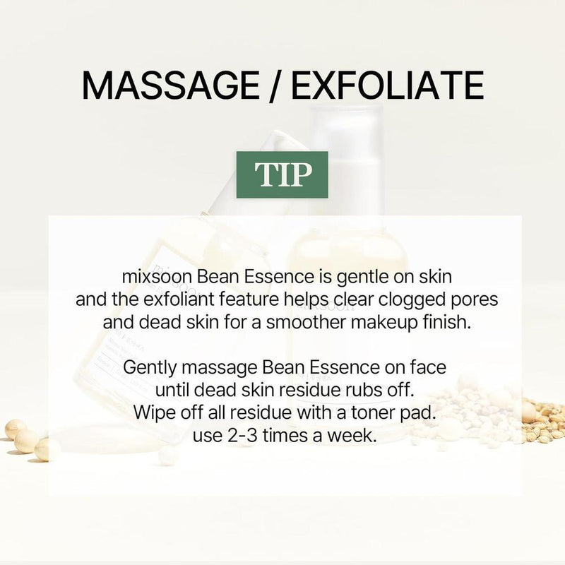 Mixsoon Bean Essence Suero Facial Exfoliante Hidratante 30ml