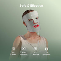Nanoleaf máscara facial LED terapia luz roja y azul, aprobada por la FDA con 7 modos tratamiento y dispositivo NIR