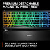 Teclado SteelSeries Apex 3 RGB con iluminación de 10 zonas, resistencia al agua y reposamuñecas magnético para juegos silenciosos