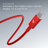 Beats USB-C to USB-C Woven Cable Fast Charging Durable/Tangle-Free Compatible Charger for Apple & Android Devices (1.5 m, 5 ft) - Rapid Red