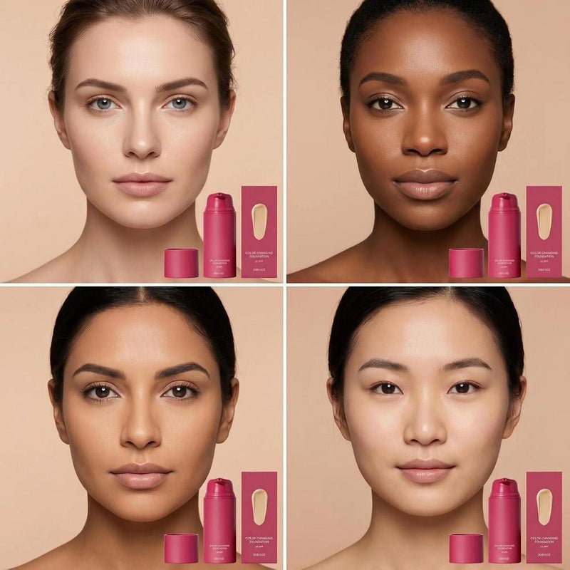 Base Líquida Que Cambia De Color, Adaptadora Del Tono De Piel Para Acabado Natural, SPF 15, 30 Ml