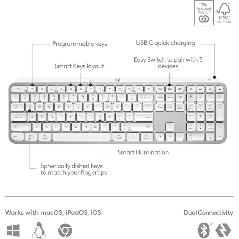 Logitech MX Keys S Teclado inalámbrico
