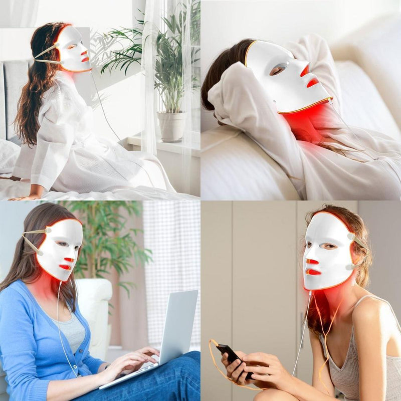 Mascarilla Facial Led Aphrona Aprobada Por Fda Con Fototerapia