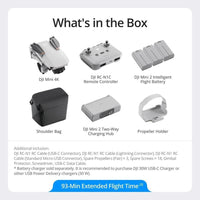 DJI Mini 4K Fly More Combo, dron con cámara UHD, cardán 3 ejes, video 10 km, retorno automático, 3 baterías incluidas