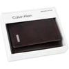 Conjunto de billetera Calvin Klein de cuero con protección RFID, múltiples compartimentos y llavero para hombres