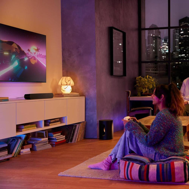 Sonos Sub Mini - Subwoofer inalámbrico compacto en color negro de alta calidad para sonido envolvente