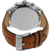 Flynn Cronógrafo: Reloj de Cuero Marrón de Fossil, Elegante y Resistente al Agua, Ideal para Hombres