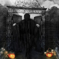 JOYIN Decoración de Halloween de 160 cm para exteriores, decoración de fantasma colgante sin cara oscura en bata de terror negra