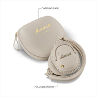 Auriculares Bluetooth Marshall Monitor III A.N.C. con Cancelación Activa de Ruido, Ligero y Plegable, Color Cream