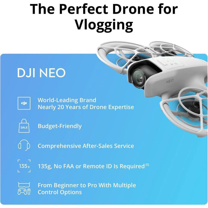 DJI Neo - Combo de tres baterías, mini dron 4K UHD cámara autónomo para adultos con seguimiento de temas y QuickShots, gris