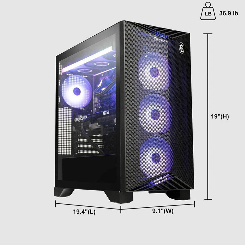 PC de escritorio para juegos MSI Aegis ZS2 con AMD Ryzen 9 9900X, 32GB RAM, 4TB SSD, GeForce RTX 5070, refrigeración líquida