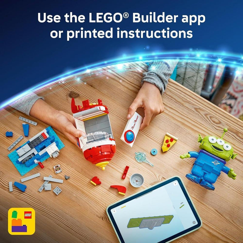 LEGO Disney y Pixar Toy Story Alien con Nave Espacial de Pizza Planet, Juguete de Construcción para Niños y Niñas