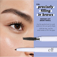 e.l.f. Lápiz de Cejas Instant Lift, Doble Punta, Precisa, Punta Fina, Forma, Define y Rellena Cejas, Contornea, Peina, Auburn, 0.006 Oz