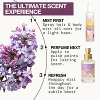 Perfume en aerosol floral vegano de Pacifica con aroma a lila francesa y magnolia, fragancia de larga duración para mujeres