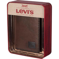 Billetera triple de hombre Levi's elegante y delgada con ventana de identificación y tarjetero de crédito