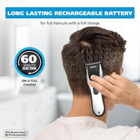 Wahl Clippers Home Pro Cordless recargable para hombres con cuchillas de precisión y guardas Snap-N-Lock seguras, modelo 3028835
