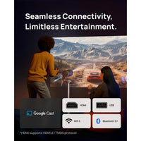XGIMI MoGo 4 2025 Proyector portátil, soporte PowerBase, Google TV, Netflix, 360° ajustable, audio Harman Kardon