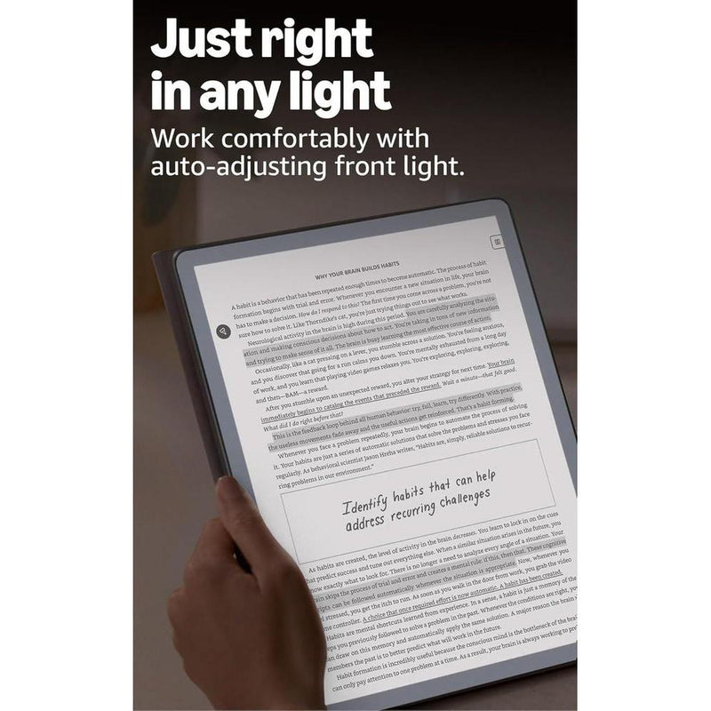 Amazon Kindle Scribe 32GB (modelo más nuevo), pantalla similar al papel, luz frontal, incluye lápiz premium - Color Grafito
