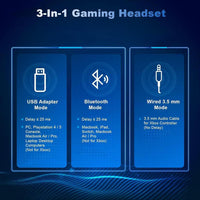 Auriculares SENZER X100 inalámbricos para juegos con micrófono, Bluetooth, sonido estéreo y comodidad superior