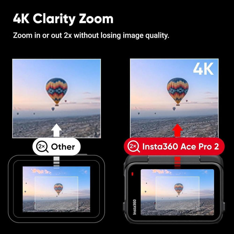 Insta360 Ace Pro 2 con lentes Leica, capturas 8K, dual AI, excelente en condiciones de baja luz y audio superior con reducción de ruido de viento