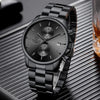Reloj cronógrafo para hombre GOLDEN HOUR, acero inoxidable, resistente al agua, movimiento de cuarzo y fecha automática