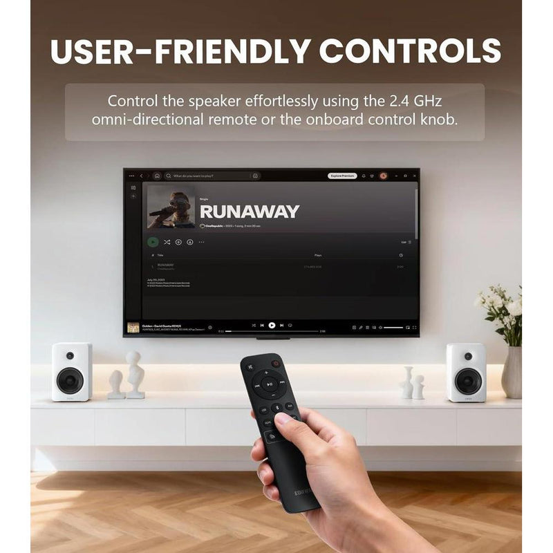 Edifier Altavoces M90: Alta resolución, 100W, Bluetooth 6.0, HDMI eARC, SUB Out, negro, control remoto