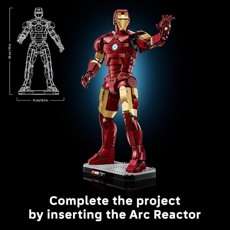 LEGO Marvel Iron Man Mark 3 Edición de Coleccionistas - Set de construcción posable con minifigura para adultos