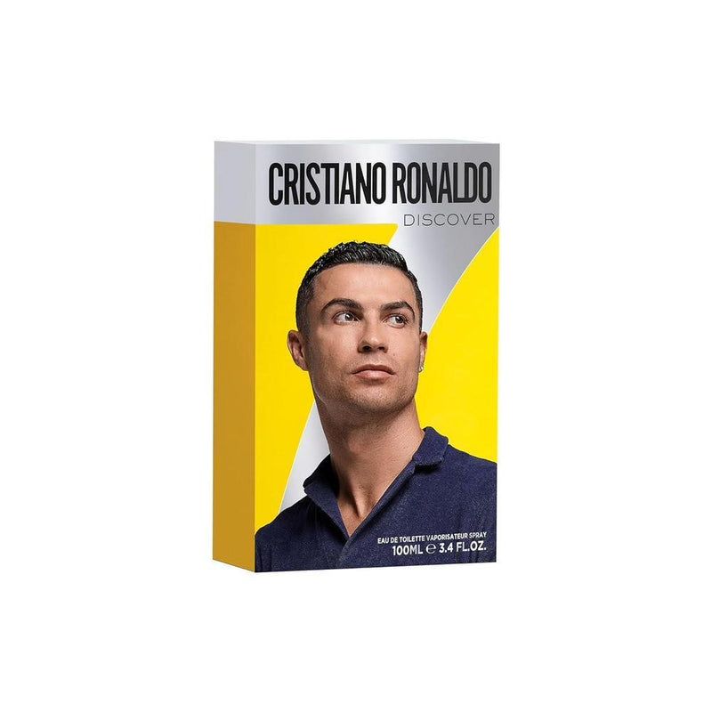 Cristiano Ronaldo CR7 Discover Eau de Toilette para Hombre, Colonia de Larga Duración con Esencia de Naranja y Pachulí